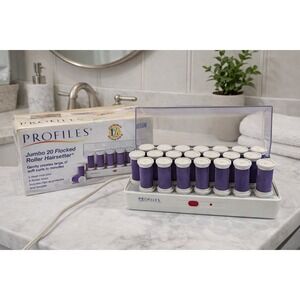 Belson Profiles Spa 20 Roller Hairsetter Flocked Curlers Set P8329 Tested